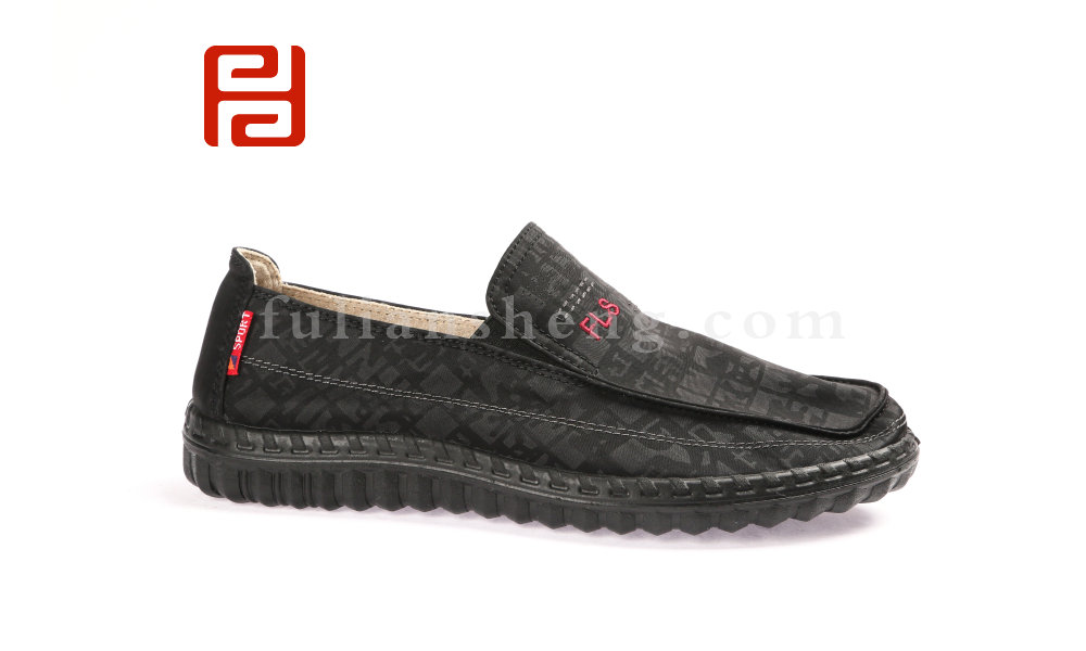 福連升春款男休閑透氣輕便單鞋一腳蹬男鞋圖片