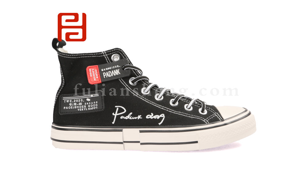 福連升20春運(yùn)動(dòng)系帶高幫板鞋男款休閑鞋圖片