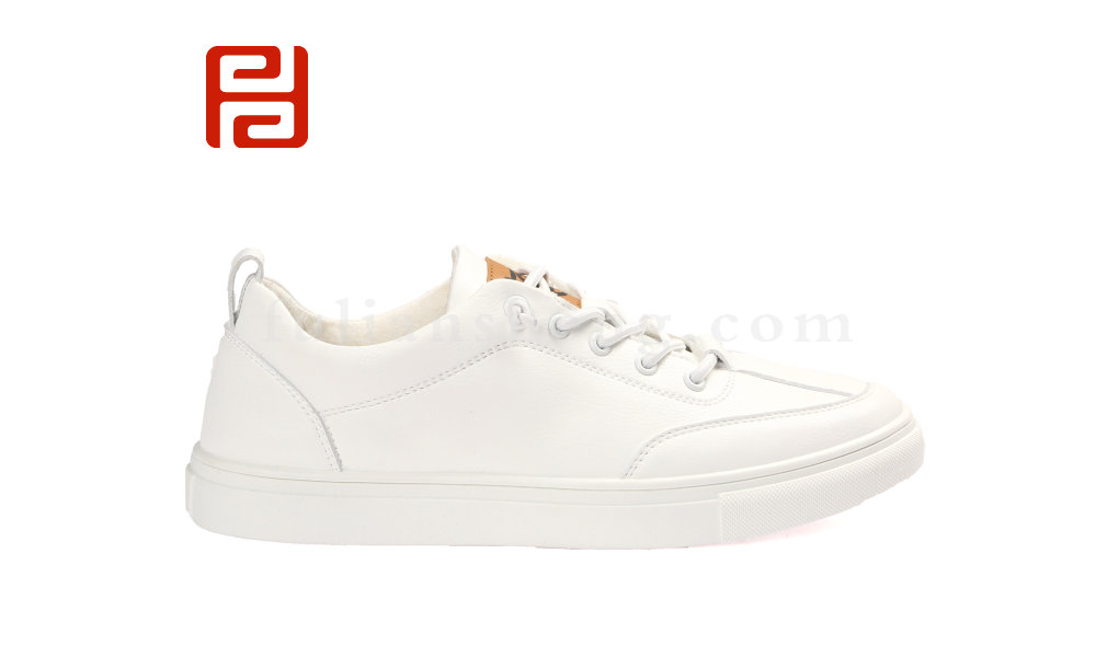 福連升2020春季新款男士休閑鞋透氣低幫小白板鞋圖片