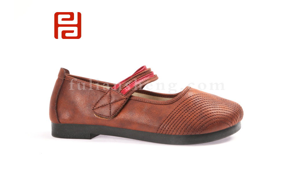福連升2020春季輕便透氣防滑免洗淺口女單鞋媽媽鞋圖片