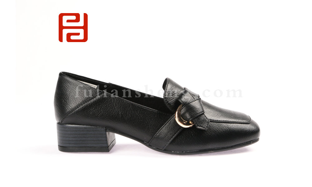 福連升時尚休閑光面女鞋淺口單鞋低跟休閑鞋圖片