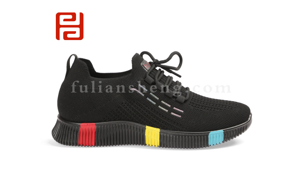 福連升女士飛織透氣運動鞋一腳蹬系帶椰子鞋老北京布鞋圖片