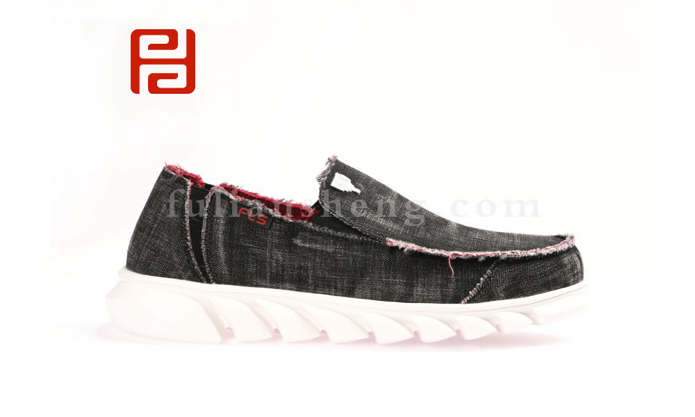 福連升春季新款帆布男單鞋 水洗布乞丐男鞋圖片