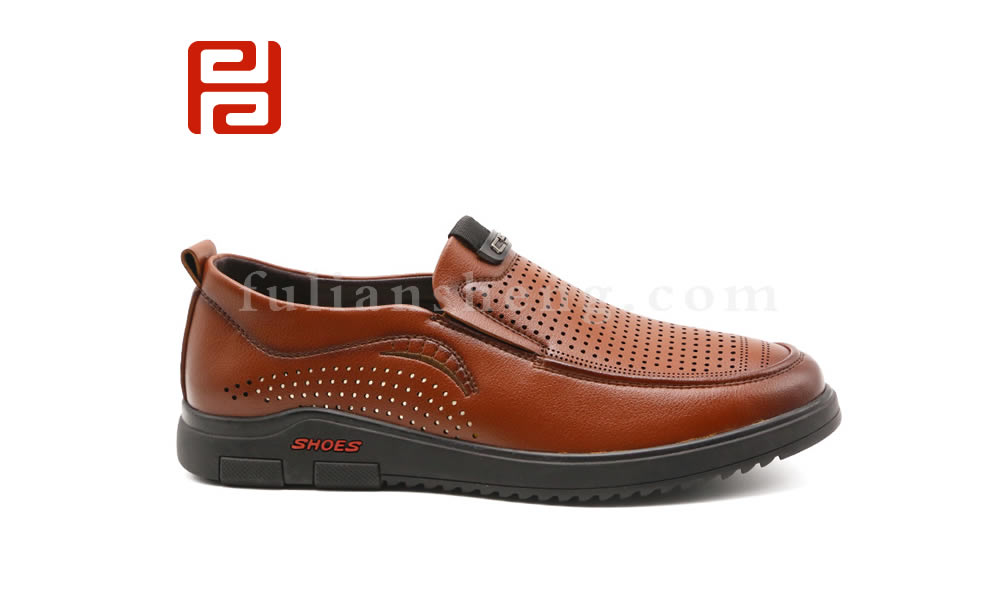福連升商務男涼鞋 清涼大孔透氣防水男鞋圖片