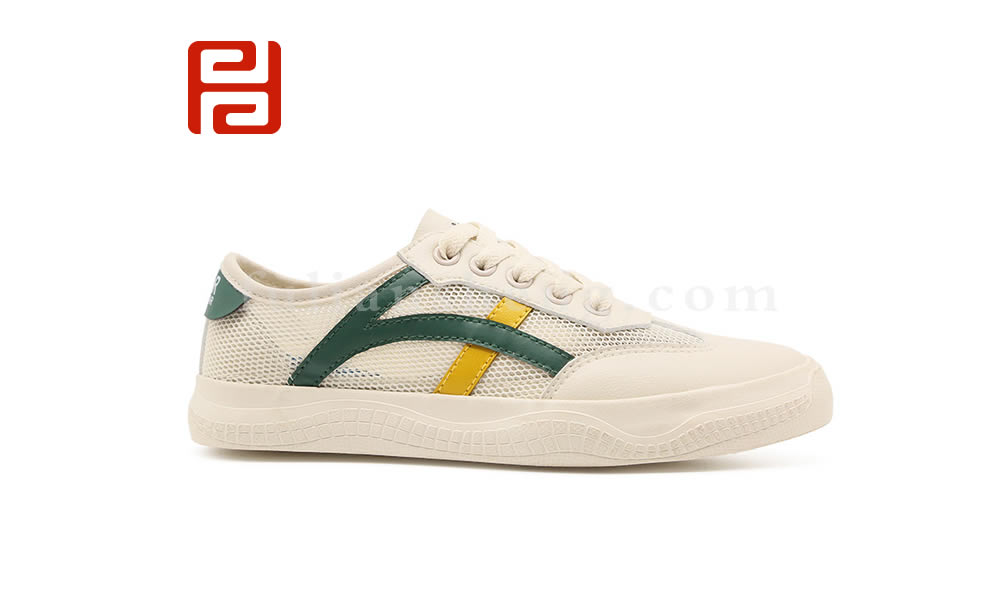 福連升夏季平底小白鞋 百搭休閑舒適透氣網面女鞋圖片