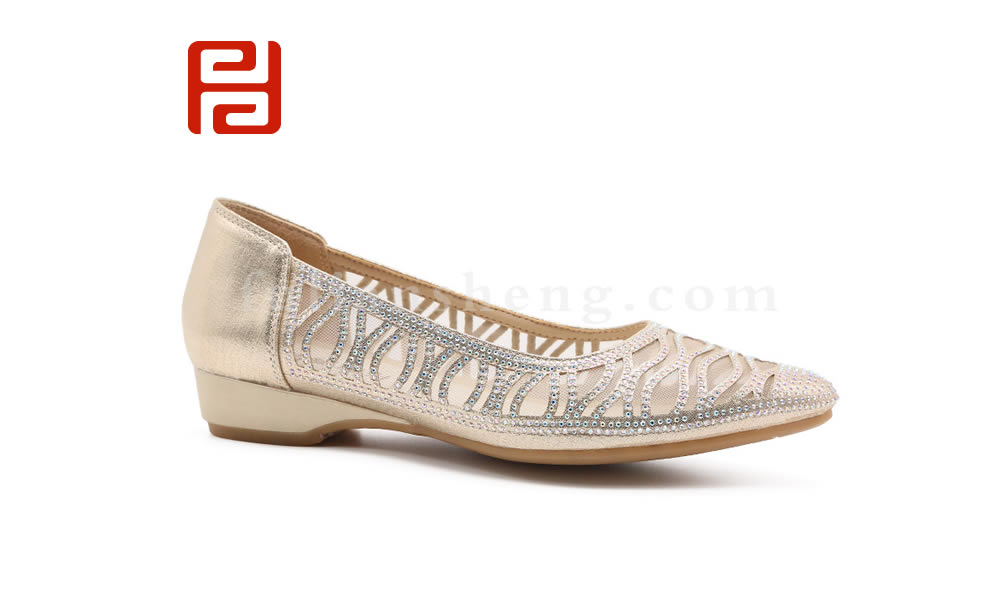 福連升夏時尚透氣網孔低跟老北京布鞋女士涼鞋圖片