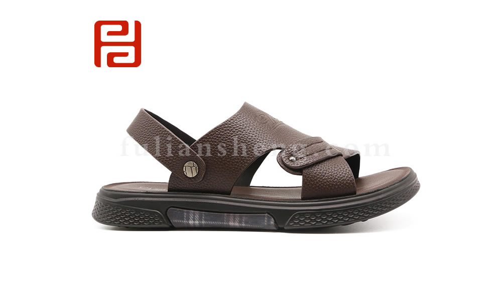 福連升涼鞋男夏季牛皮拖鞋軟底沙灘鞋圖片