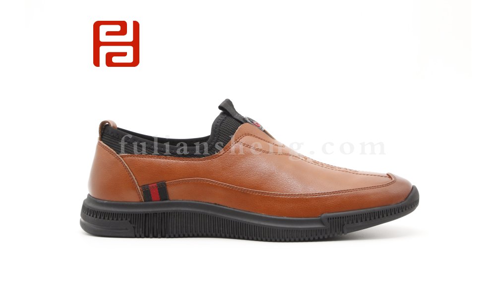 男鞋商務正裝黑色棉麻透氣一腳蹬懶人豆豆鞋圖片