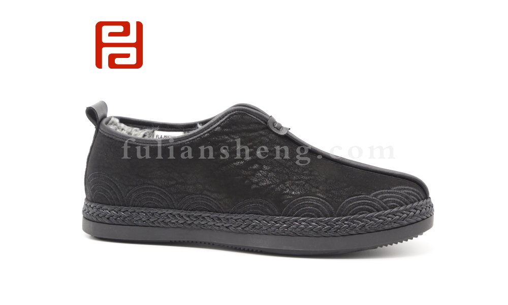 福連升老北京布鞋2020冬季新款男保暖中國風一腳蹬休閑鞋圖片