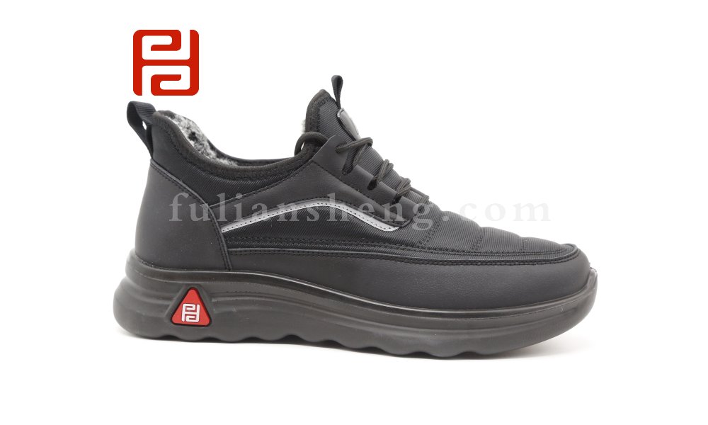 福連升2020冬季新款絲光布男保暖舒適防滑健步鞋圖片