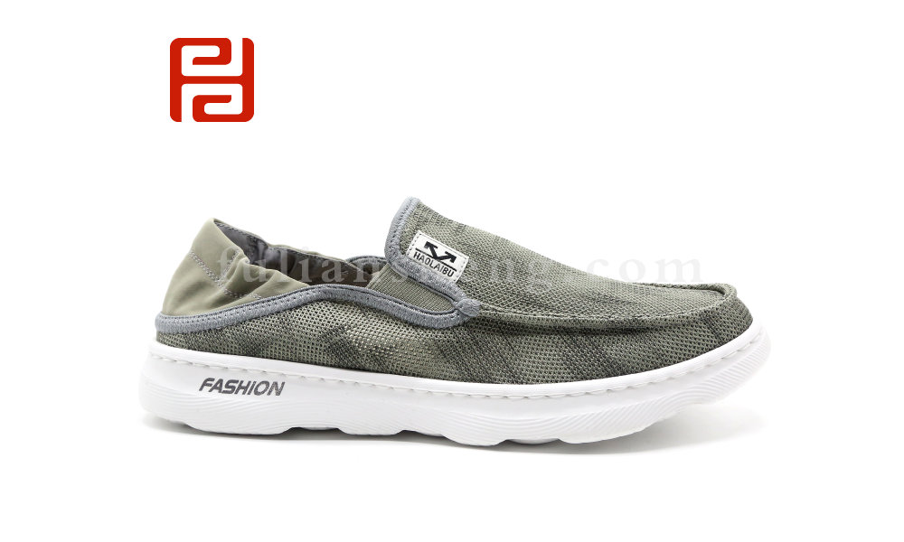 福連升夏季休閑男鞋網(wǎng)面懶人鞋超輕便軟底鞋子