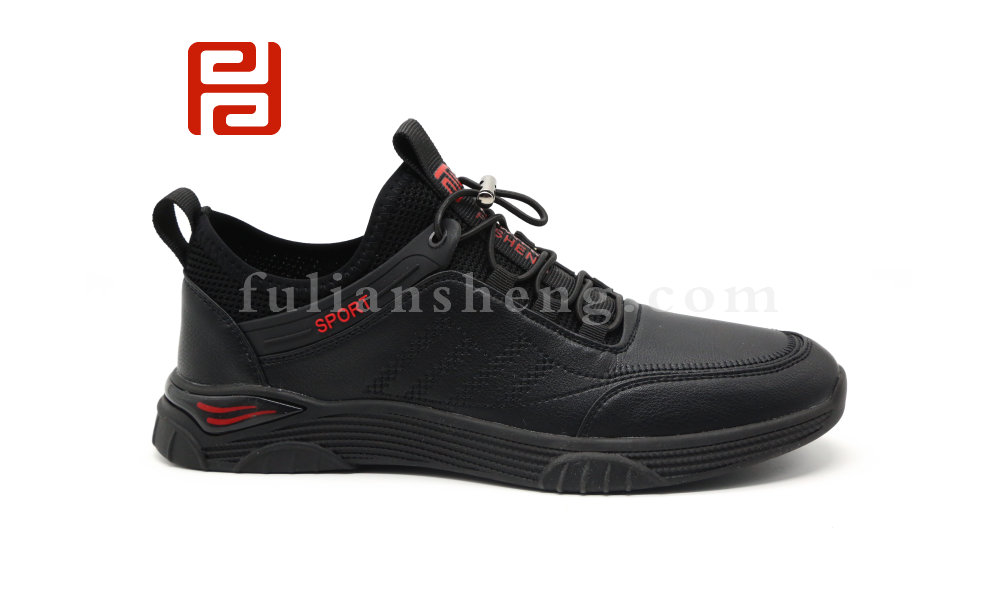 福連升男鞋春季運動休閑鞋厚底青年男士系帶韓版潮鞋圖片