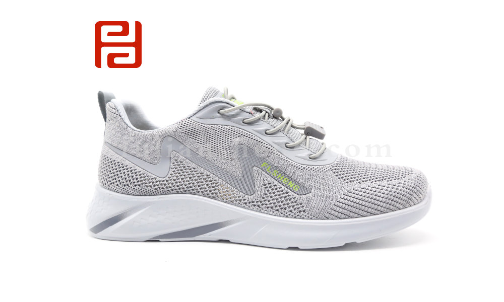 福連升夏季休閑運動飛織透氣網布漫步男鞋軟底健步鞋圖片