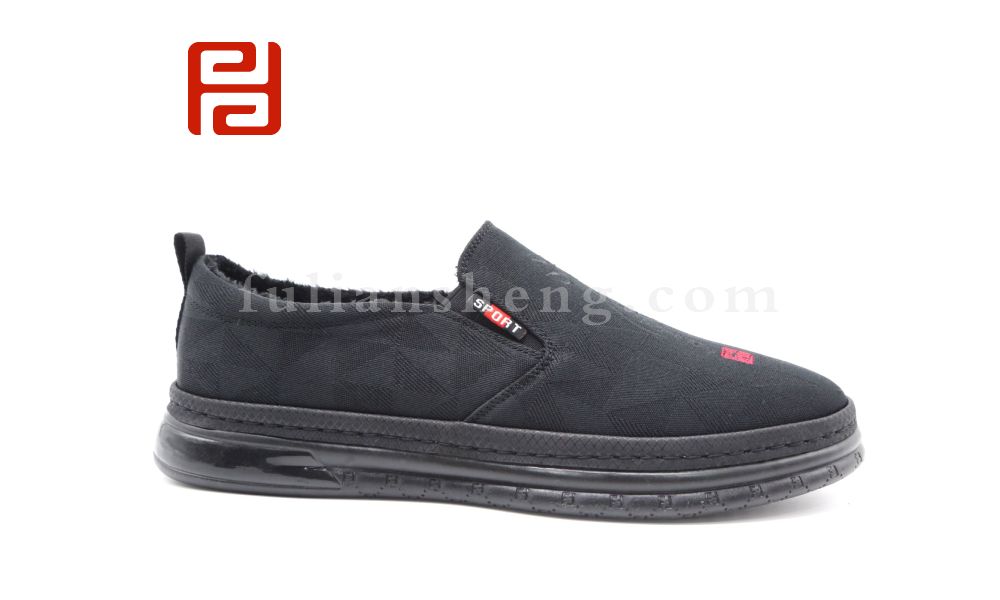 福連升休閑鞋冬加絨中國風(fēng)一腳蹬男鞋舒適果凍底圖片