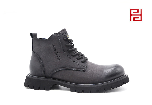 福連升休閑鞋男鞋冬季加絨保暖英倫馬丁靴軟底舒適皮面男靴