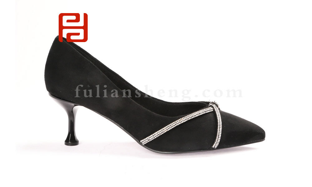 福連升優雅高跟女鞋 羊猄布鞋面舒適單鞋老北京布鞋(圖4)