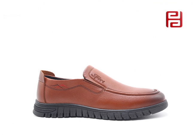 福連升春季商務男鞋休閑軟底工作鞋百搭套腳鞋子