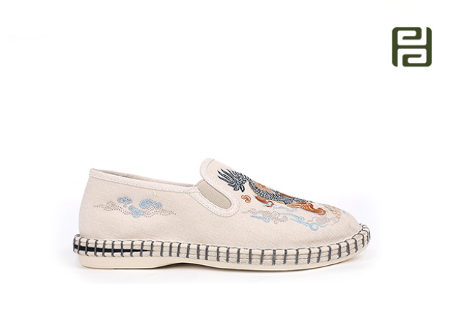 福連升春季新款中國風繡花小布鞋男鞋