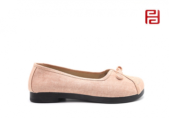 福連升老北京布鞋繡花布淺口平底女鞋素面古風古裝鞋子