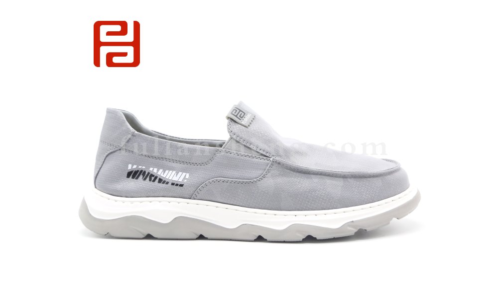 福連升春季休閑男鞋一腳蹬雨傘布軟底輕便男單鞋