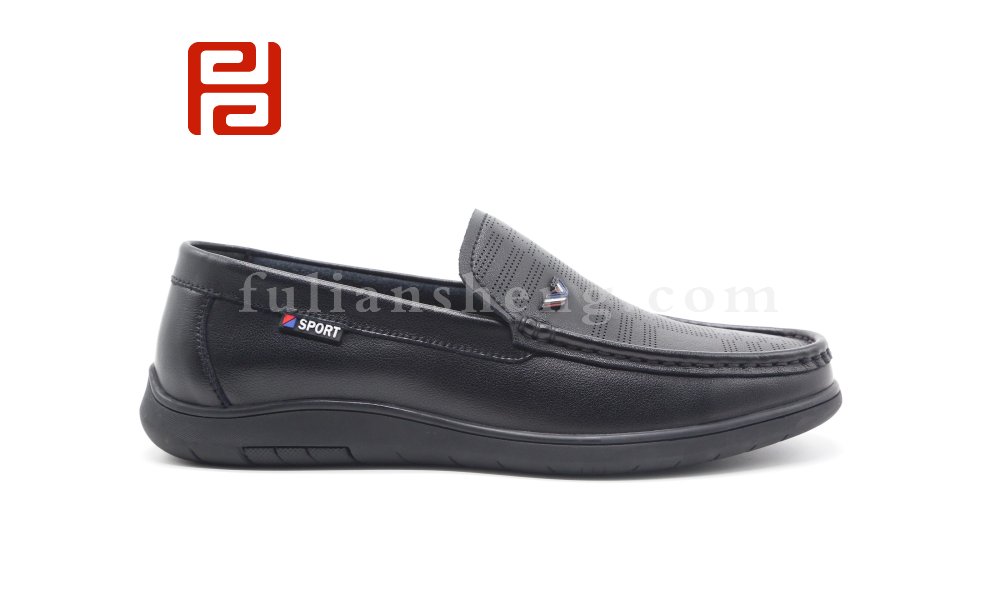 福連升男鞋春季新款真皮商務男鞋豆豆鞋百搭樂福鞋